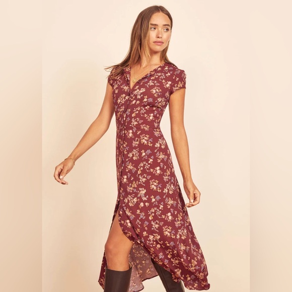 Reformation floral Fauna boho dress w prairie shabby chic vibe - Picture 4 of 15